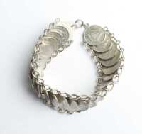 SILVER COIN BRACELET