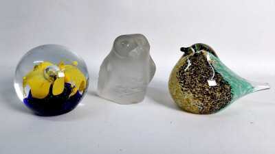 GLASS PAPERWEIGHTS