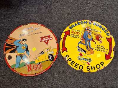 VINTAGE STYLE ENAMEL SIGNS