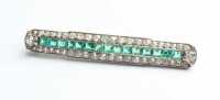 DIAMOND & EMERALD BROOCH
