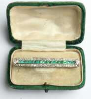 DIAMOND & EMERALD BROOCH - 2