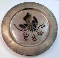 SILVER BLUE JAY PLATE - 2