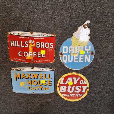 VINTAGE STYLE ENAMEL SIGNS